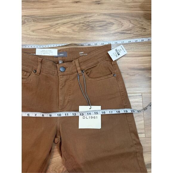 DL1961 NWT AVERY DL ULTIMATE PANT Mens Tigers Eye Brown Modern Straight sz 30x34 - Picture 7 of 9